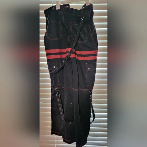 Hot Topic Black and Red Tripp Pants - Picture 3 of 3